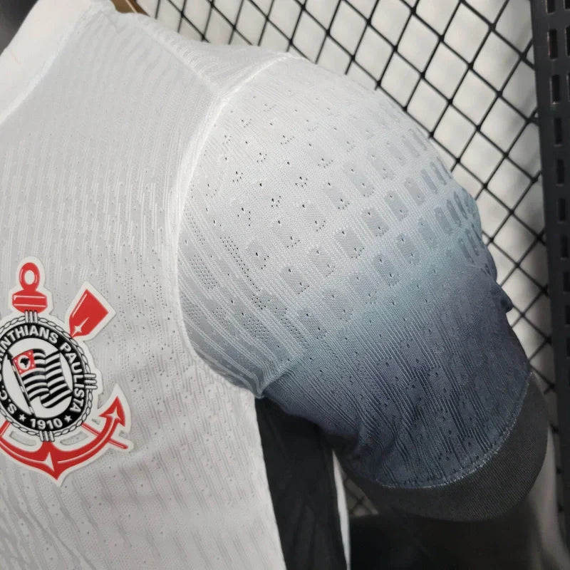 Camisa Corinthians Home 24/25 - Jogador Masculina - Branco e Preto