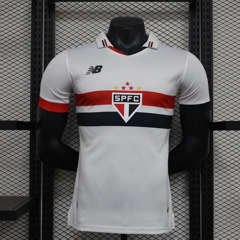 Camisa São Paulo Home 24/25 - Jogador Masculina - Branco