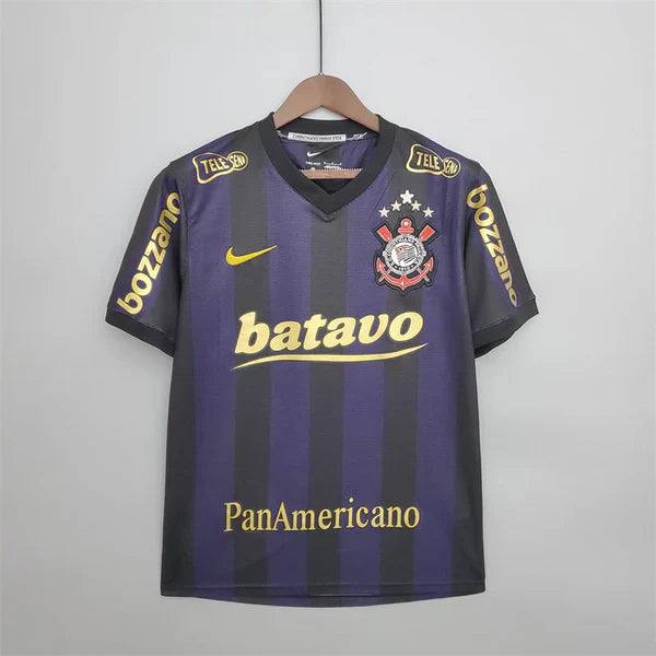 Camisa Corinthians Third 09/10 - Versão Retro - Roxa e Preto