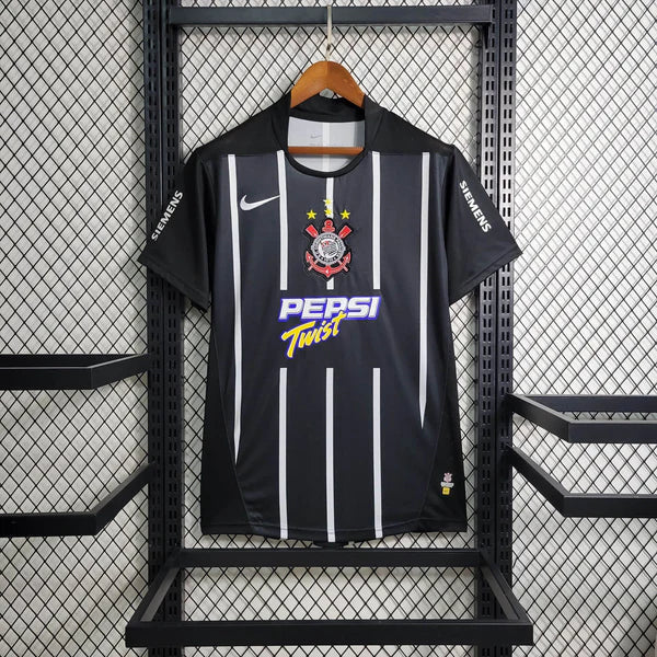 Camisa Corinthians 2004 - Versão Retro - Preta Pepsi Twist