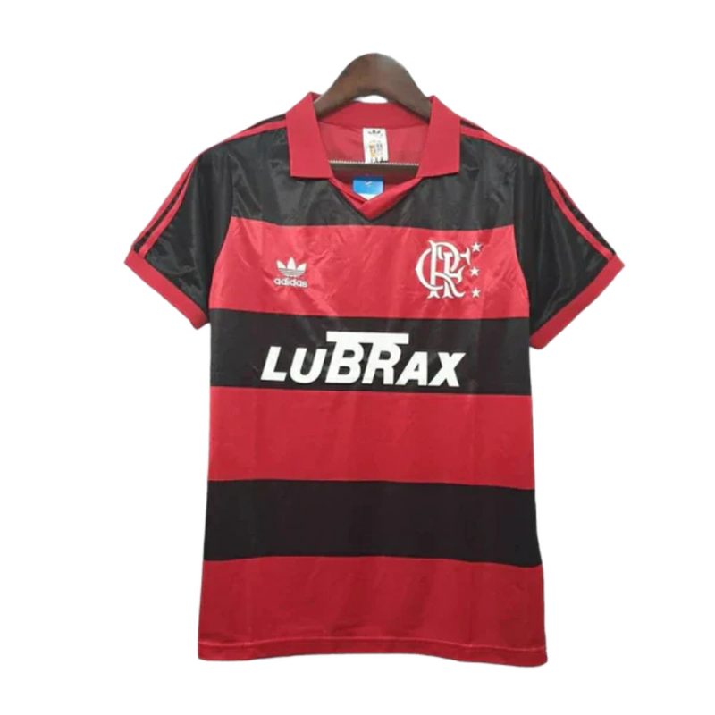 Camisa Flamengo I 1990/91 - Torcedor Masculina - Vermelho e Preto
