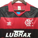 Camisa Flamengo I 1990/91 - Torcedor Masculina - Vermelho e Preto