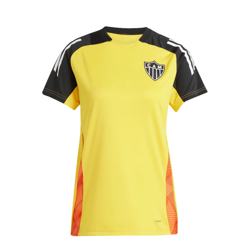 Camisa Treino Atlético Mineiro 25/26 - Torcedor Feminino - Amarelo e Preto