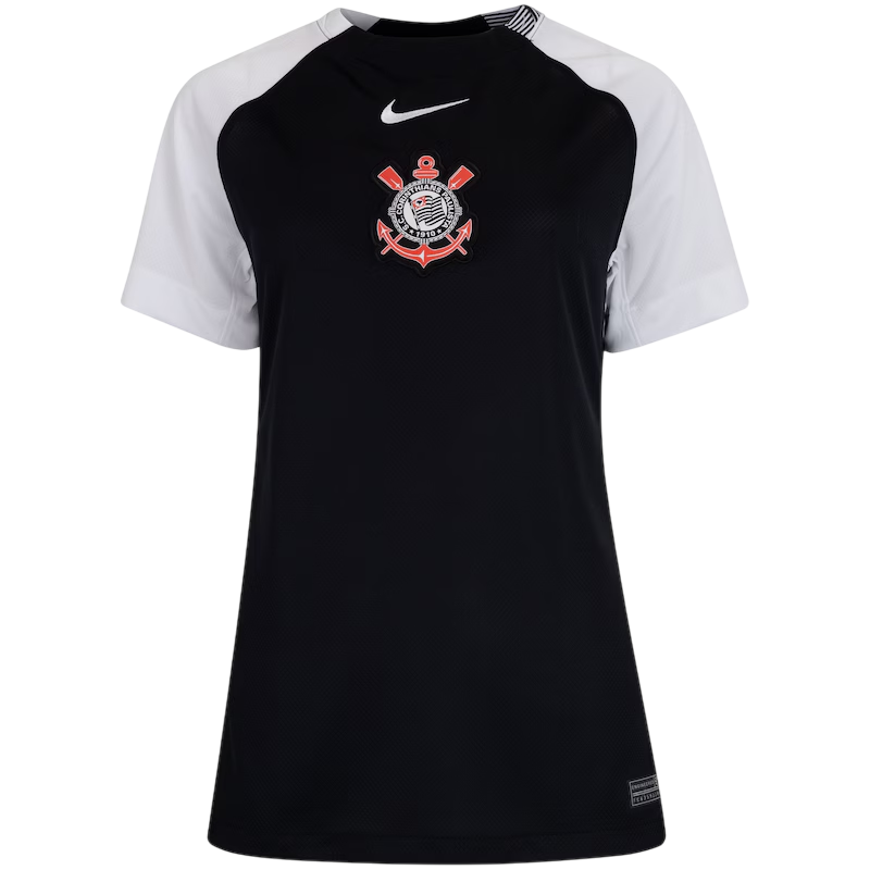 Camisa Corinthians Feminina II 25/26 - Torcedor - Preta e Branco