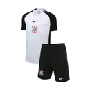 Conjunto Infantil Corinthians I 25/26 – Branco e Preto