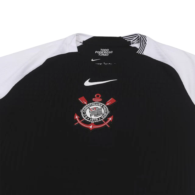 Camisa Corinthians II 25/26 - Jogador Masculina - Preta e Branco