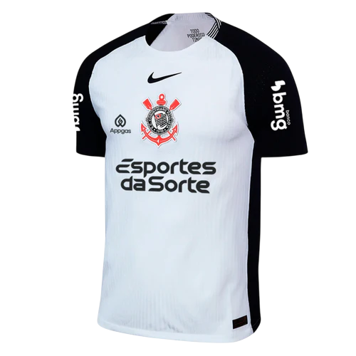 Camisa Corinthians I 25/26 - Jogador Masculina - Branca + Patrocínios