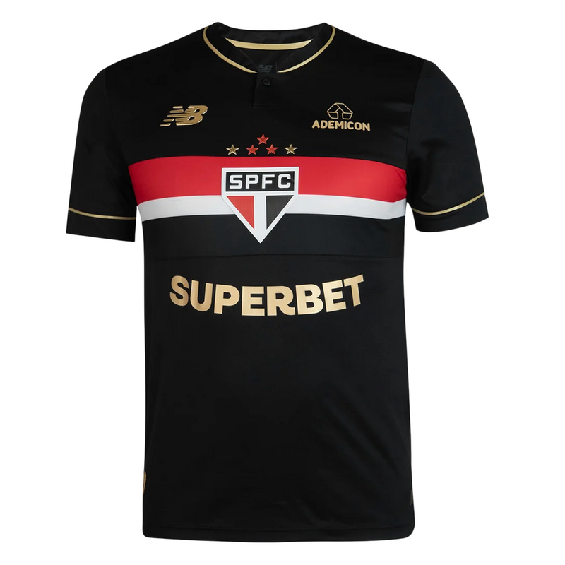 Camisa São Paulo III 25/26 - Torcedor Masculina - Preta e Dourado [PRÉ-VENDA]