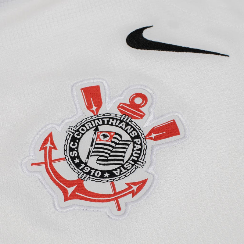 Camisa Corinthians Feminina I 25/26 - Torcedor - Branca e Preto